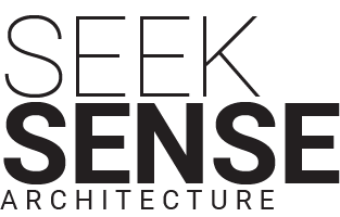 logo seeksense architecture noir